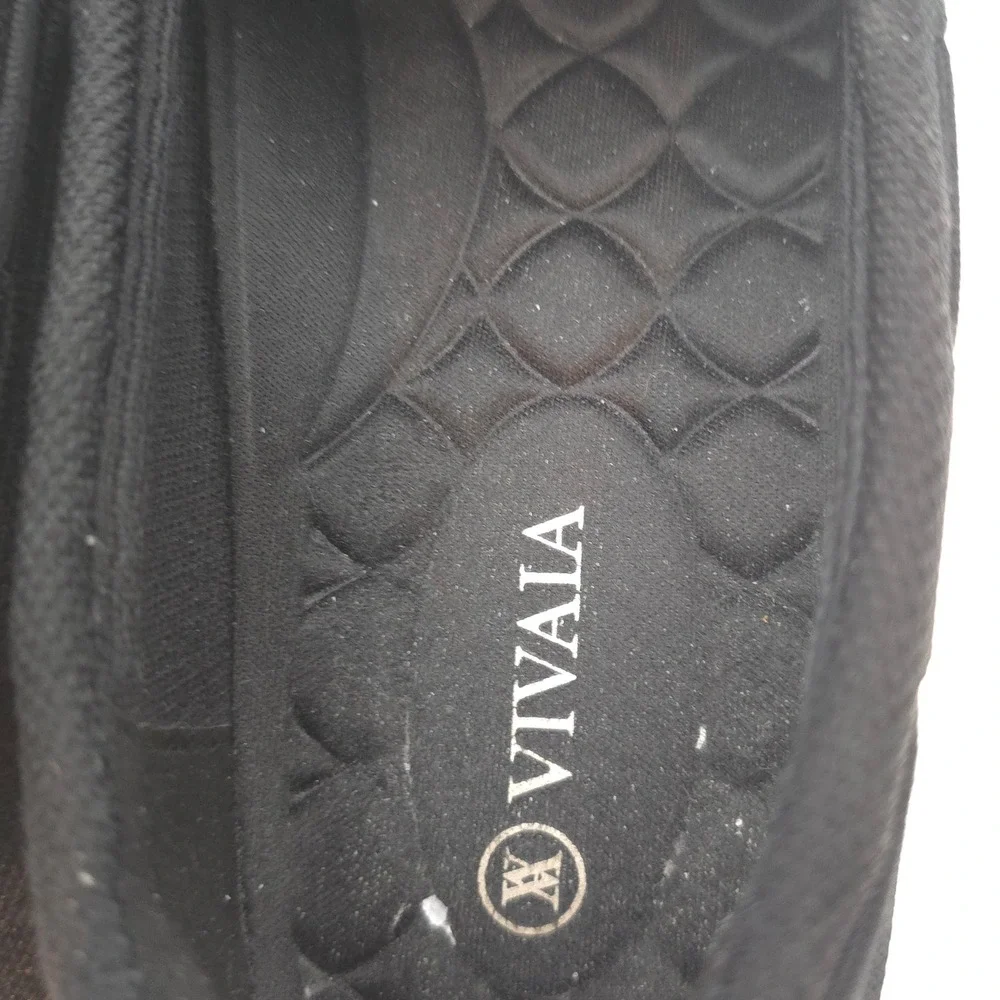 VIVAIA Black Knit Driving Moccasins Women's 10‎ Chunky Sole Comfort Flats Travel